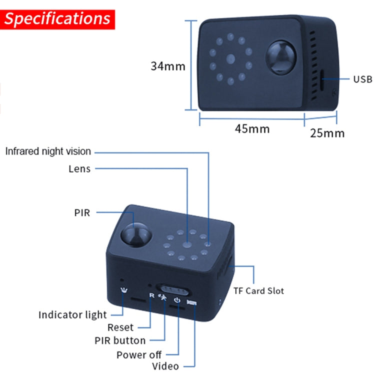 WD20 Mini 1080P HD Camcorder Night Vision PIR Motion Action Micro Camera, MD20 WD20 Mini 1080P HD Camcorder Night Vision PIR Motion Action Micro Camera, MD20